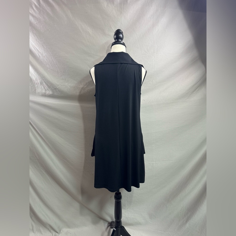 Lavena Draped Dress With Pockets Black Size S - Picture 4 of 4